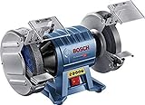 Bosch Professional Doppelschleifer GBG 60-20 (600 Watt, Schleifscheiben-Ø 200 mm, Leerlaufdrehzahl 3.600 min-1, inkl. 2x Schleifscheibe Normalkörnung, im Karton)